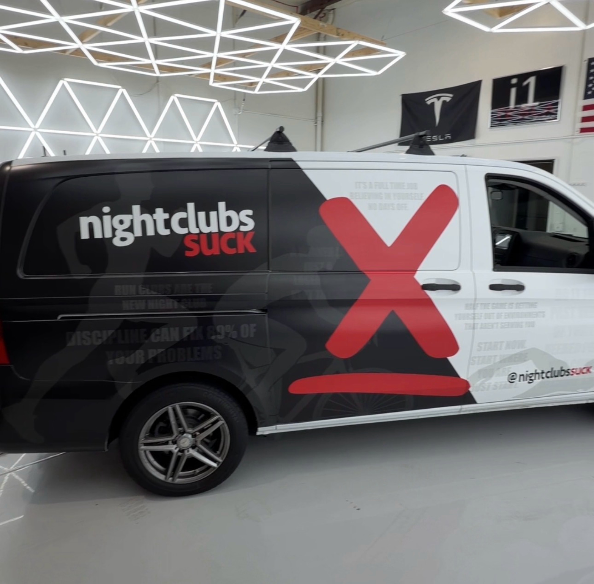Mercedes Metric van NightClubsSuck wrap design