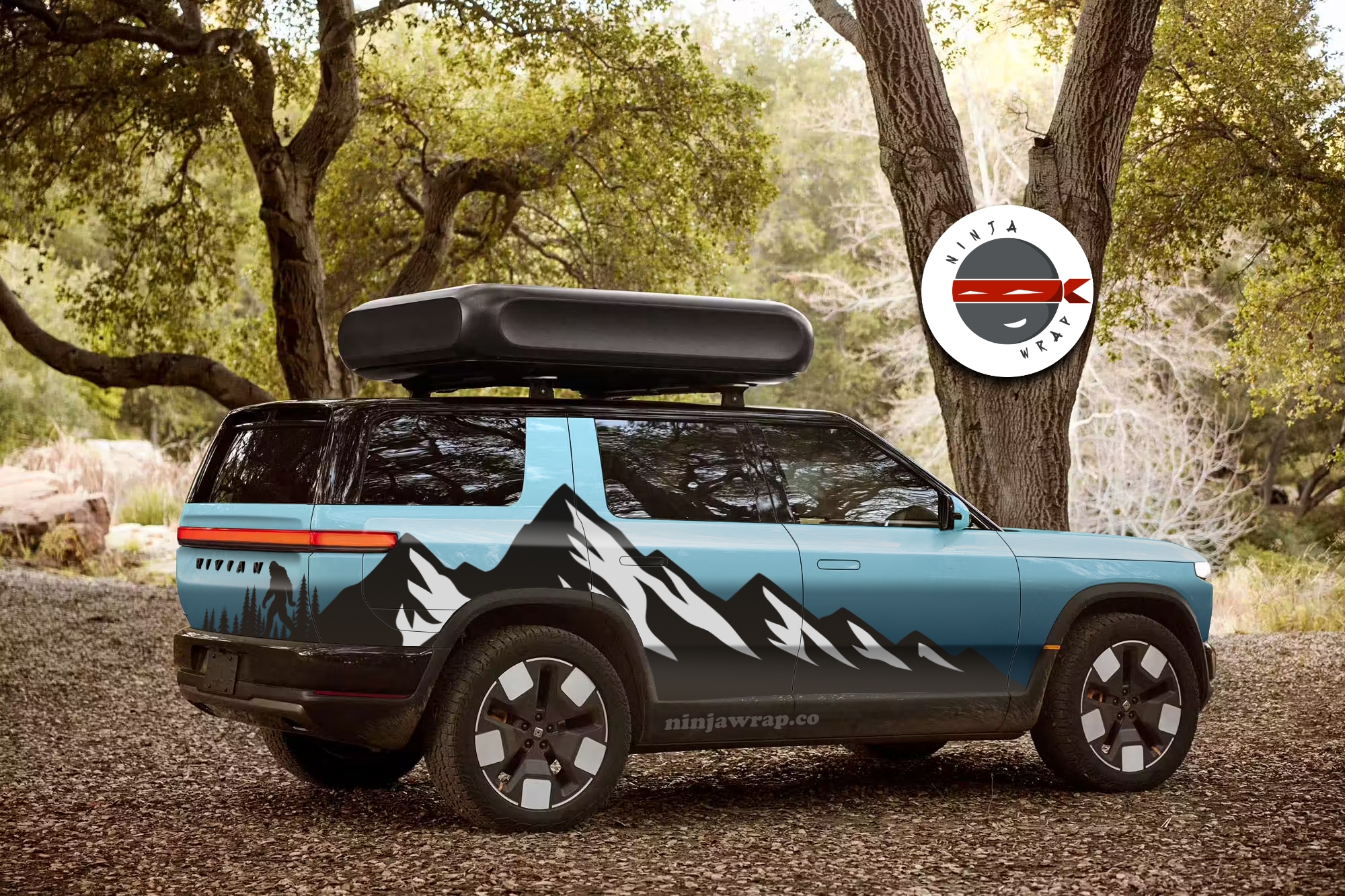 Rivian R2 Mountain Wrap Design